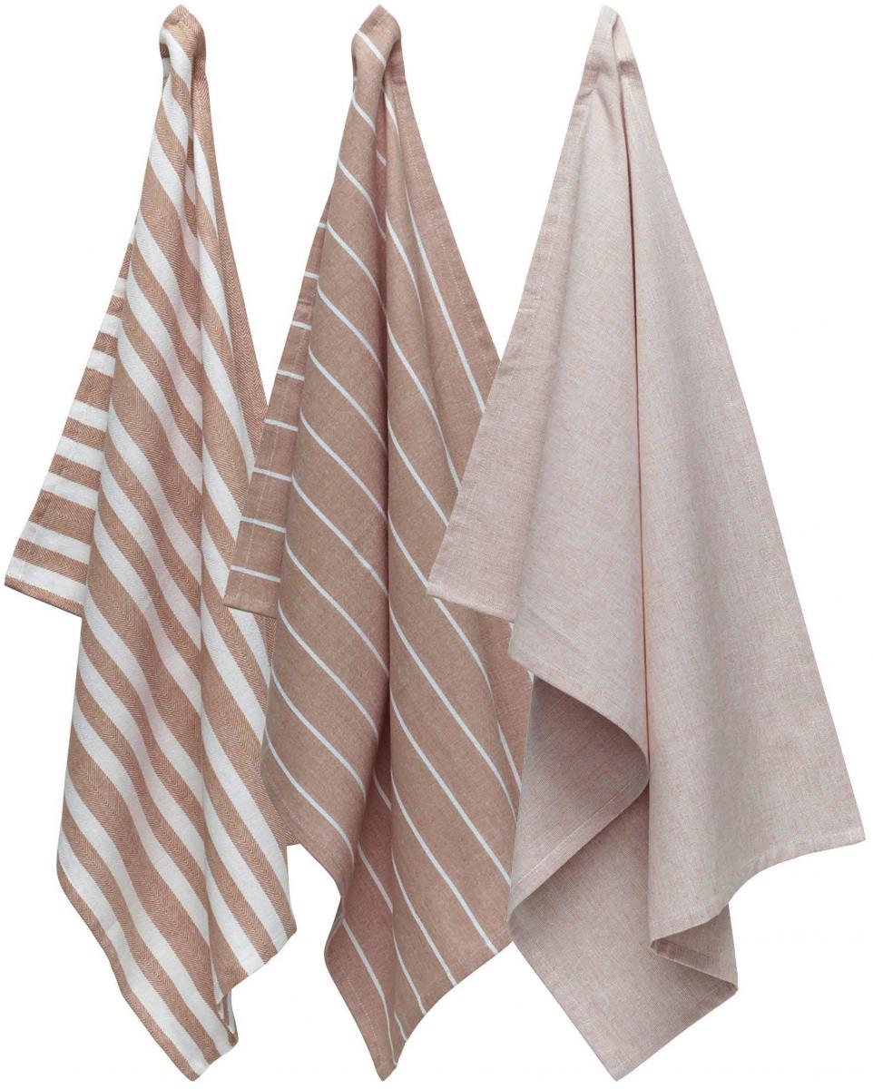 Svanefors Keukenhanddoek Alba - Kaneel 3-pack