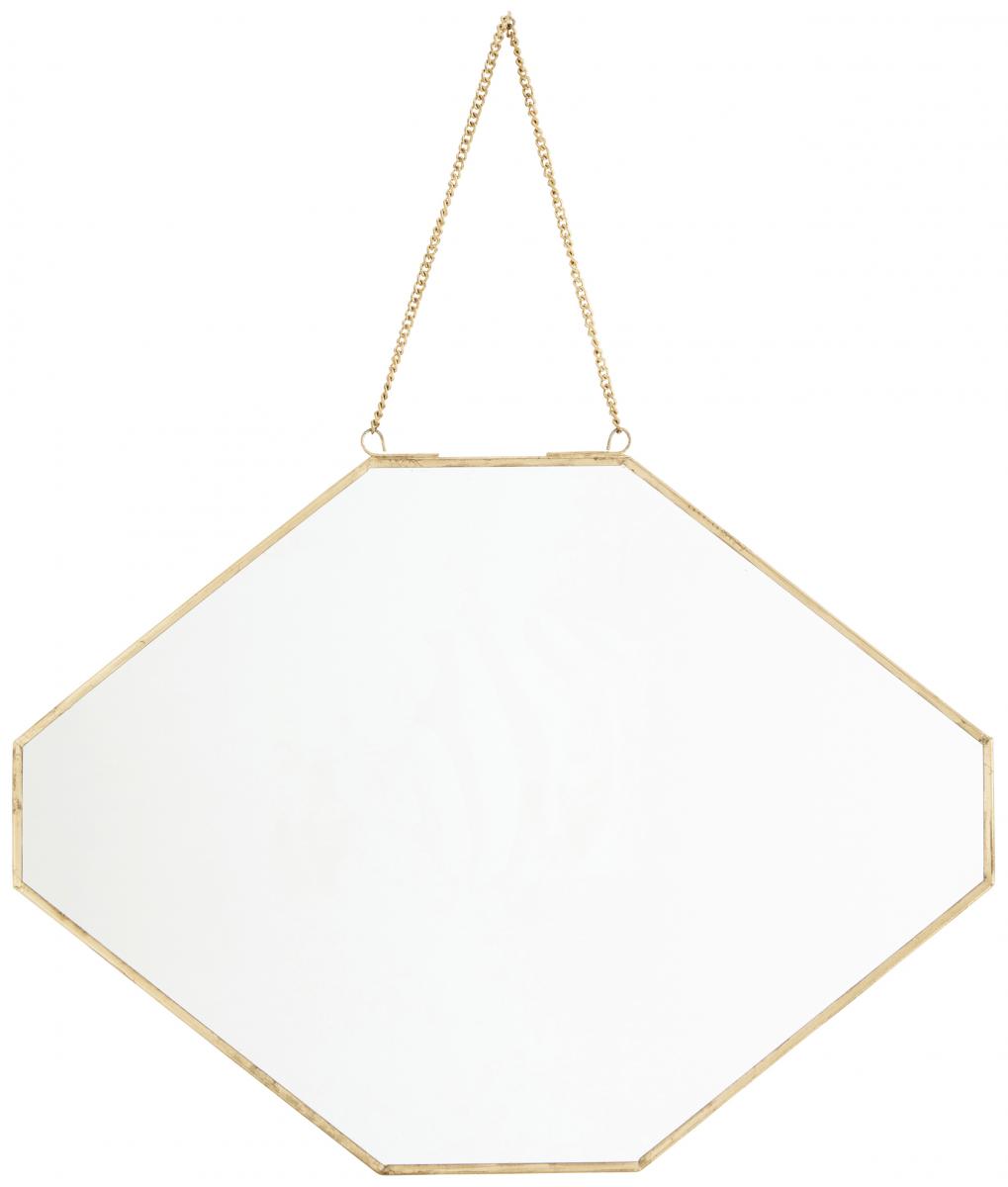 Madam Stoltz Spiegel Chunky Messing 35x25,5 cm