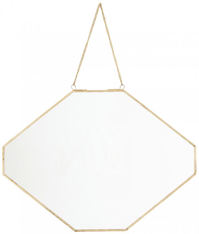 Madam Stoltz Spiegel Chunky Messing 35x25,5 cm