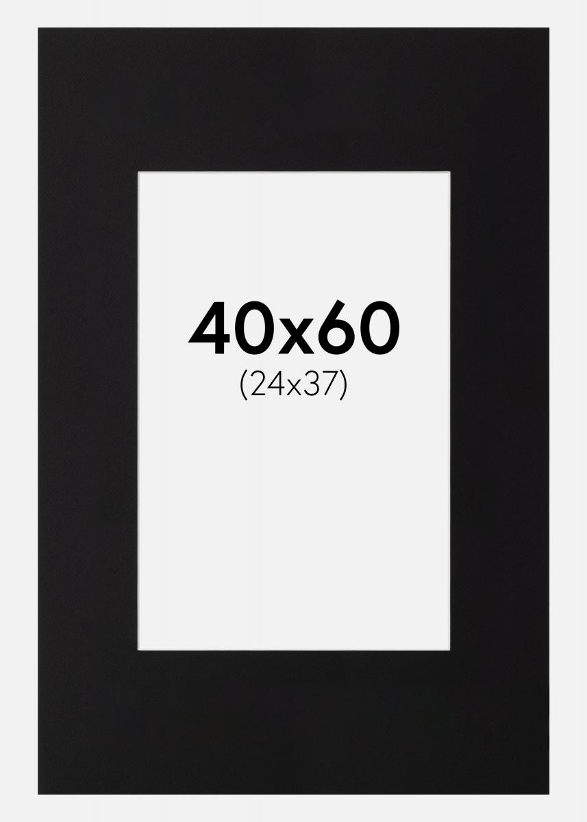 Galleri 1 Passe-partout Zwart (Witte kern) 40x60 cm (24x37)