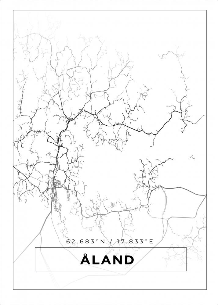 Bildverkstad Map - land - White Poster