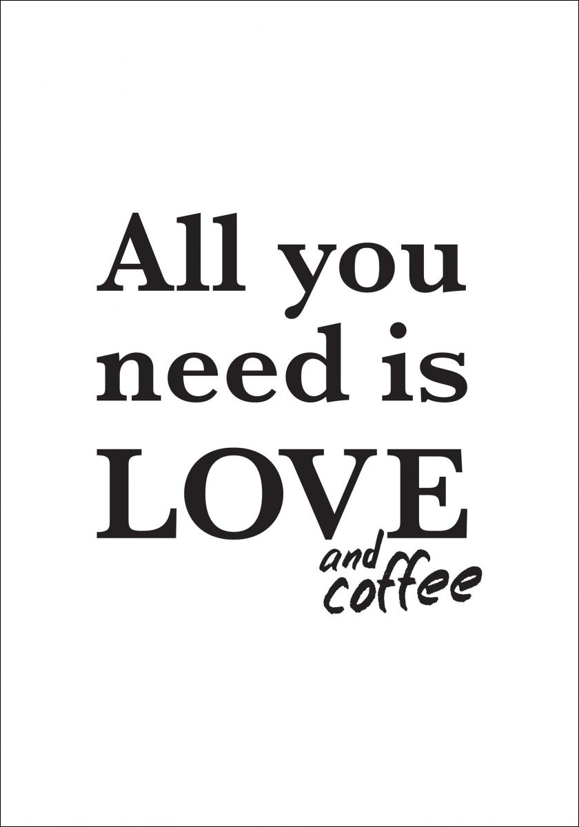 Bildverkstad Love and coffee Poster
