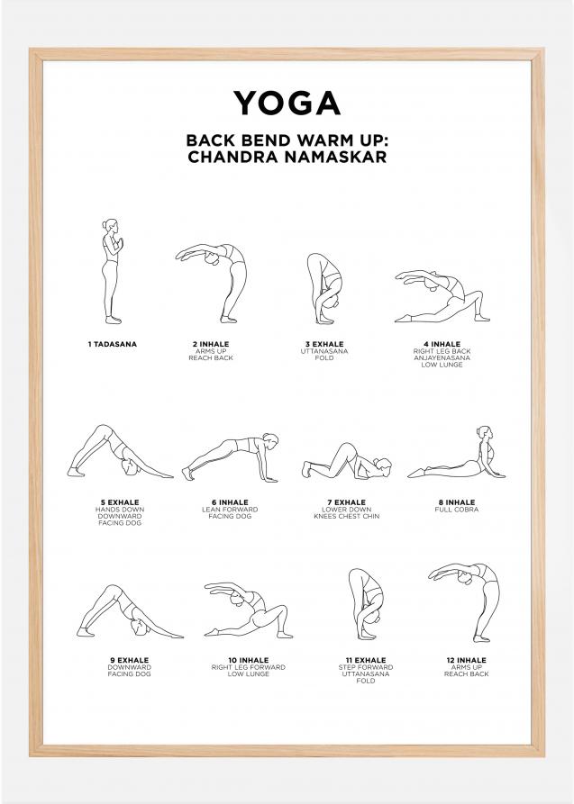 Bildverkstad Back Bend - Warm Up - White Poster