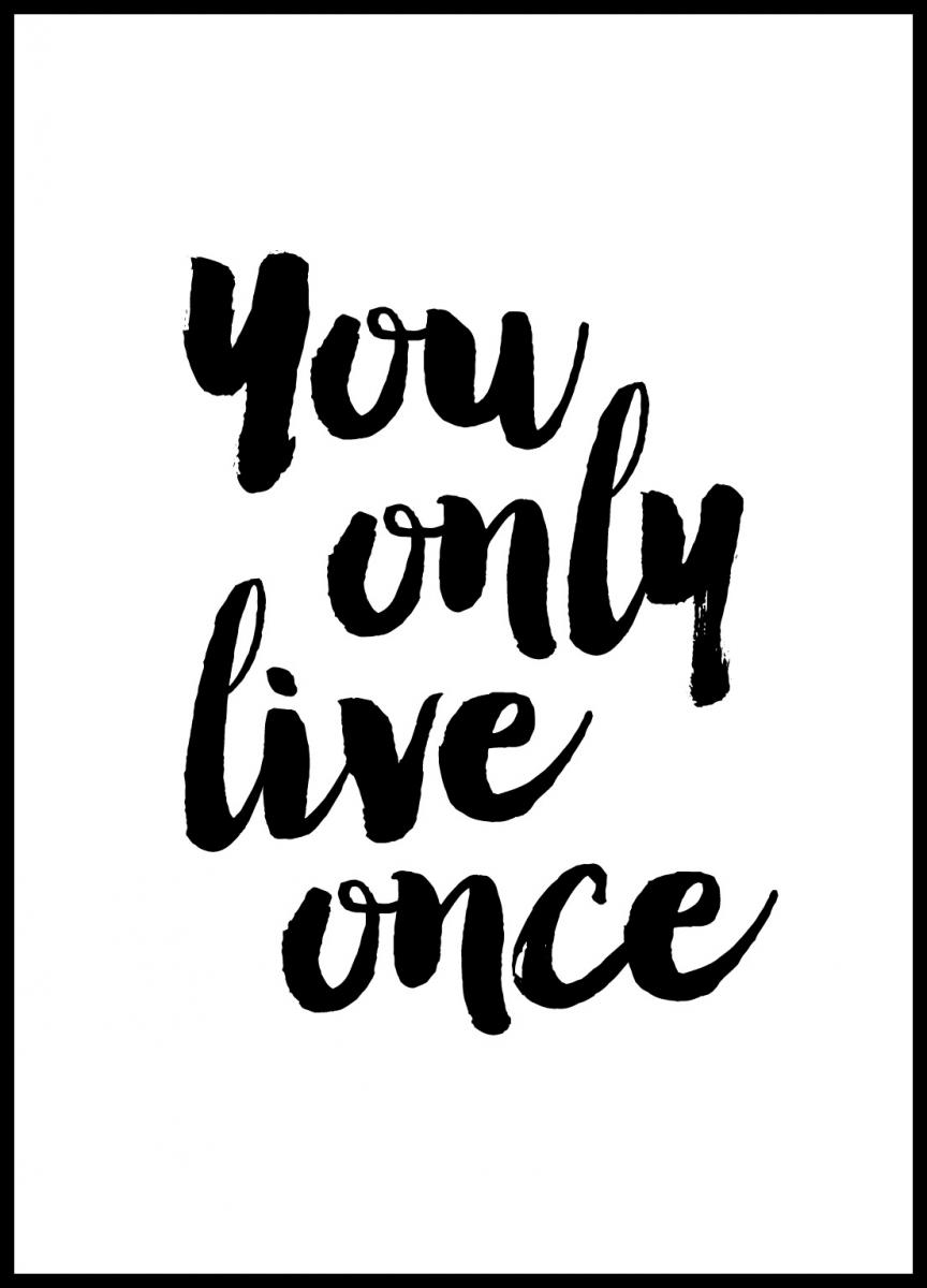 Bildverkstad You only live once Poster
