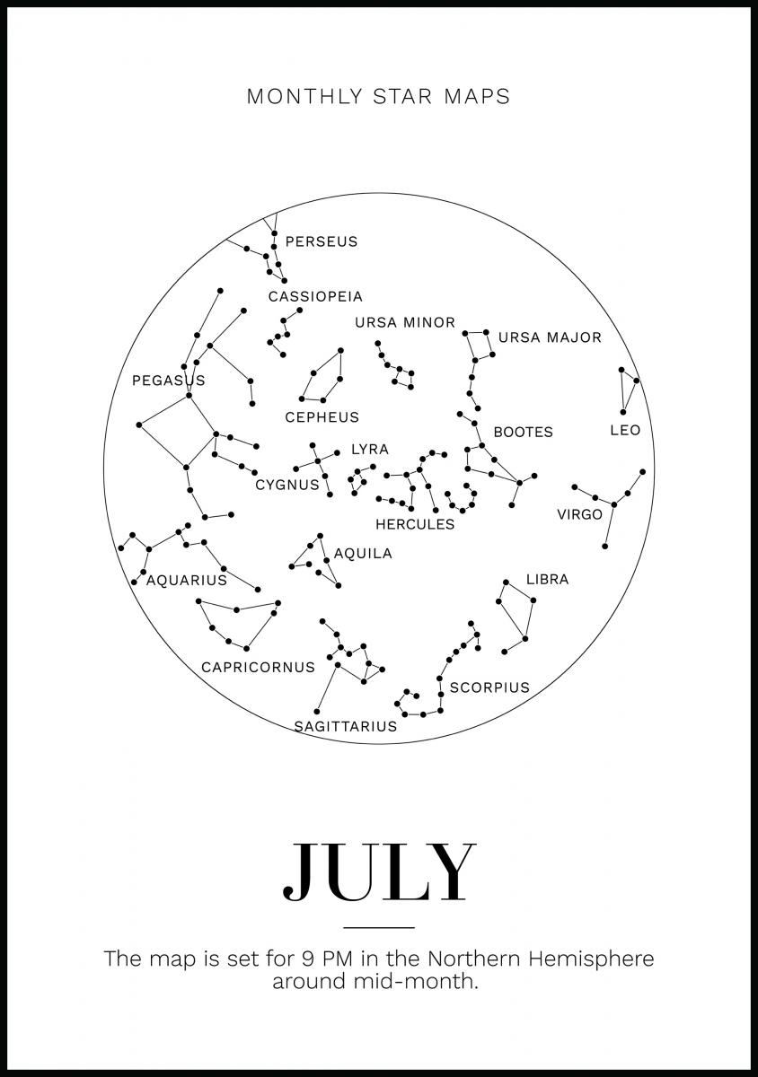 Bildverkstad Monthly star July Poster