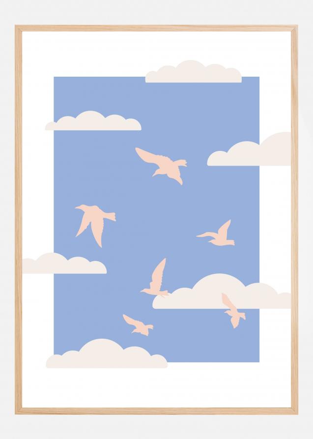 Bildverkstad Clouds Bird Poster