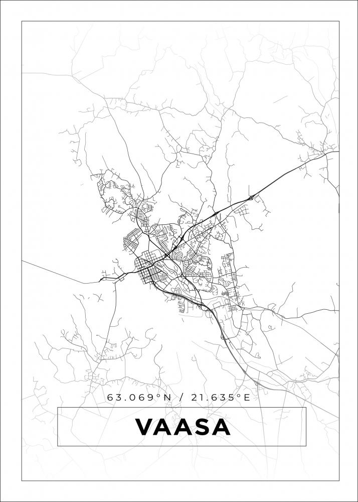 Bildverkstad Map - Vaasa - White Poster