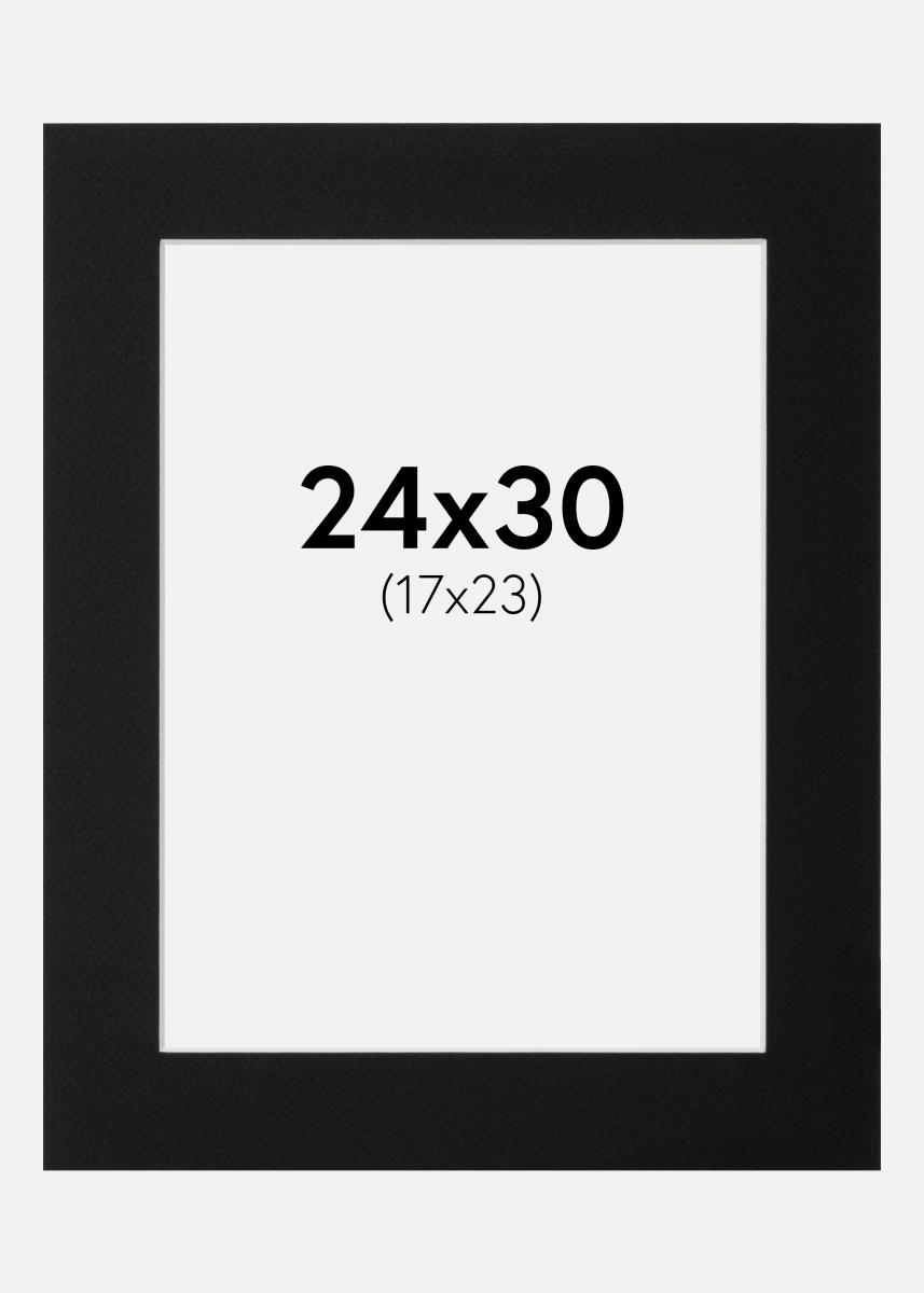 Galleri 1 Passe-partout Zwart (Witte kern) 24x30 cm (17x23)