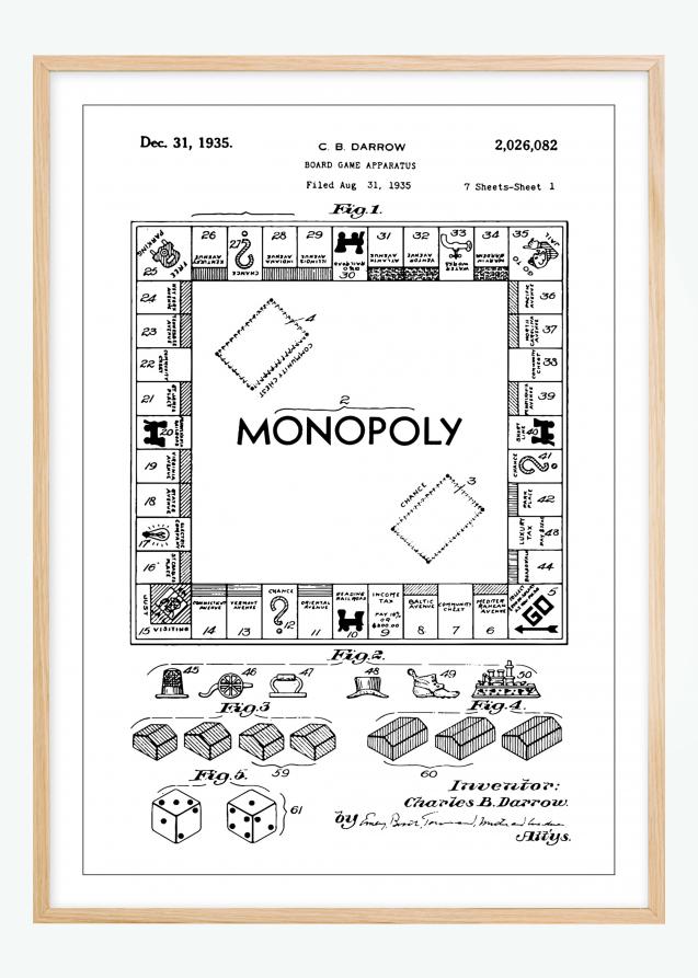 Bildverkstad Patenttekening - Monopolie I Poster
