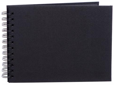 Focus Base Line Canvas Wire-O Zwart 23x17 cm (40 Zwarte zijden / 20 Bladen)