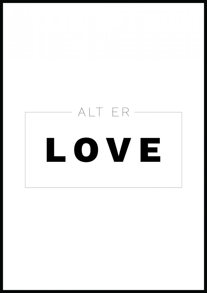 Bildverkstad Citaat - Skam - Alt er love - Wit Poster