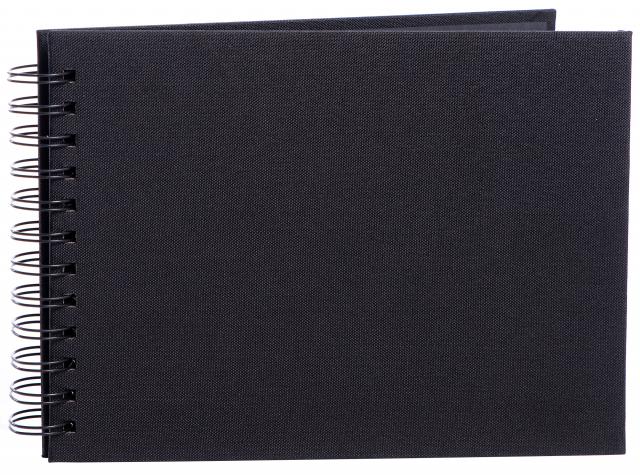 Focus Base Line Canvas Wire-O Zwart 23x17 cm (40 Zwarte zijden / 20 Bladen)