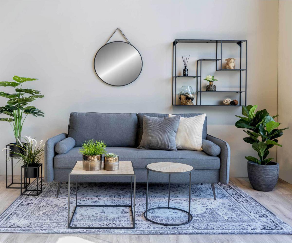 House Nordic Bijzettafel Bergamo 40x40 cm - Zwart