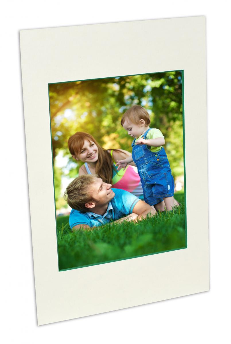 Passepartouter Mttbestllda Passe-partout Wit (Groene kern) - Op maat gemaakt