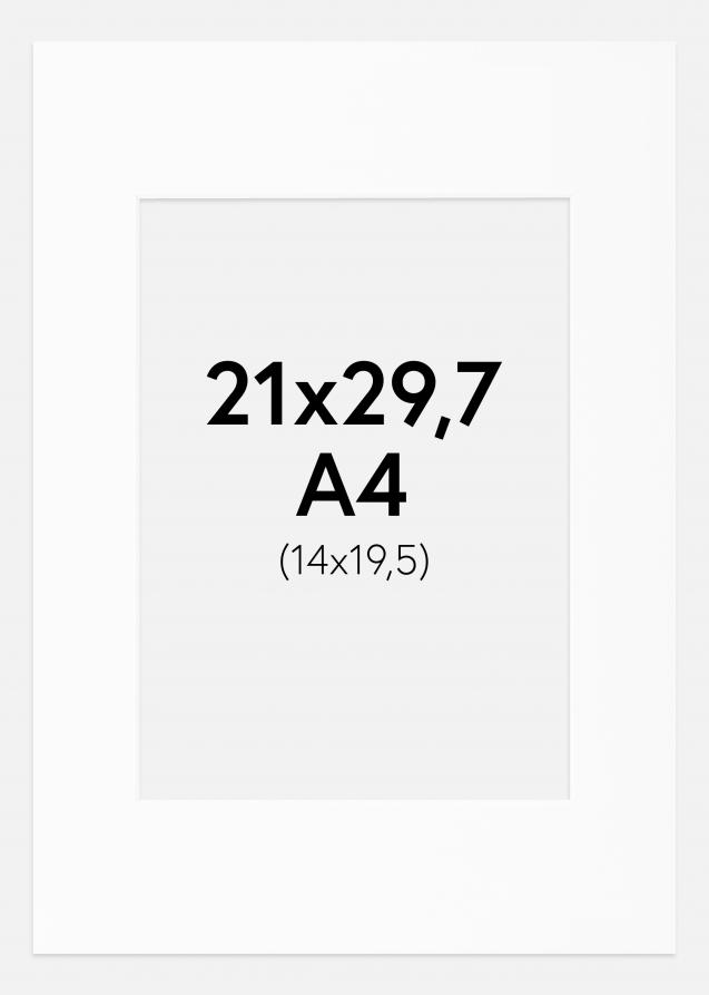 Artlink Passe-partout Wit Standaard (Witte kern) A4 21x29,7 cm (14x19,5)