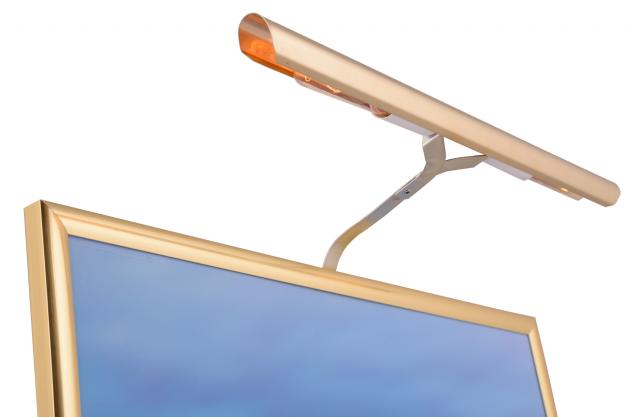 Eklunds metall Eklunds Uno 2 voor lijstbreedte 80-120 cm schilderijverlichting - Messing