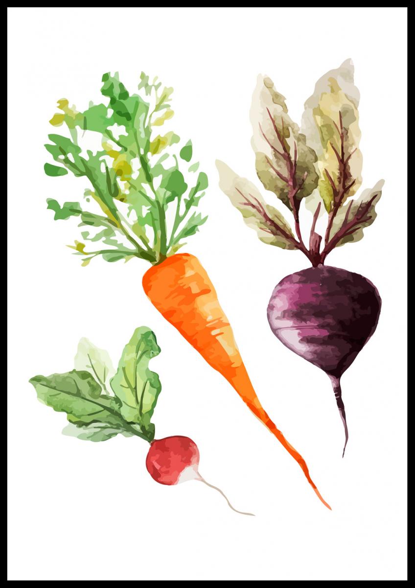 Lagervaror egen produktion Veggies Poster