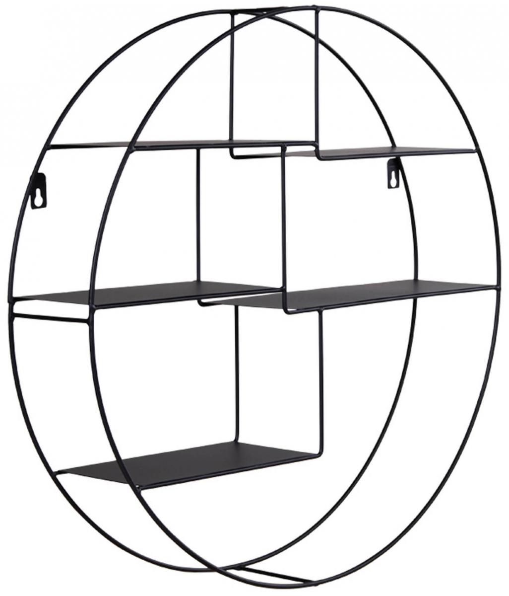 House Nordic Wandplank Genk 47,5 cm Ø - Zwart