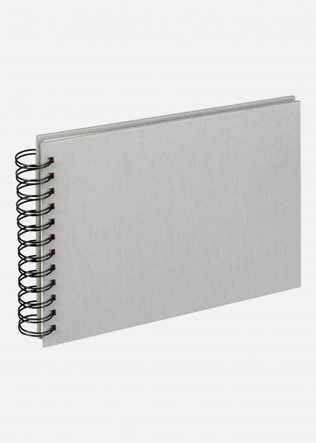 Walther Cloth Spiraalalbum Grijs - 19,5x15 cm (40 Zwarte zijden / 40 bladen)