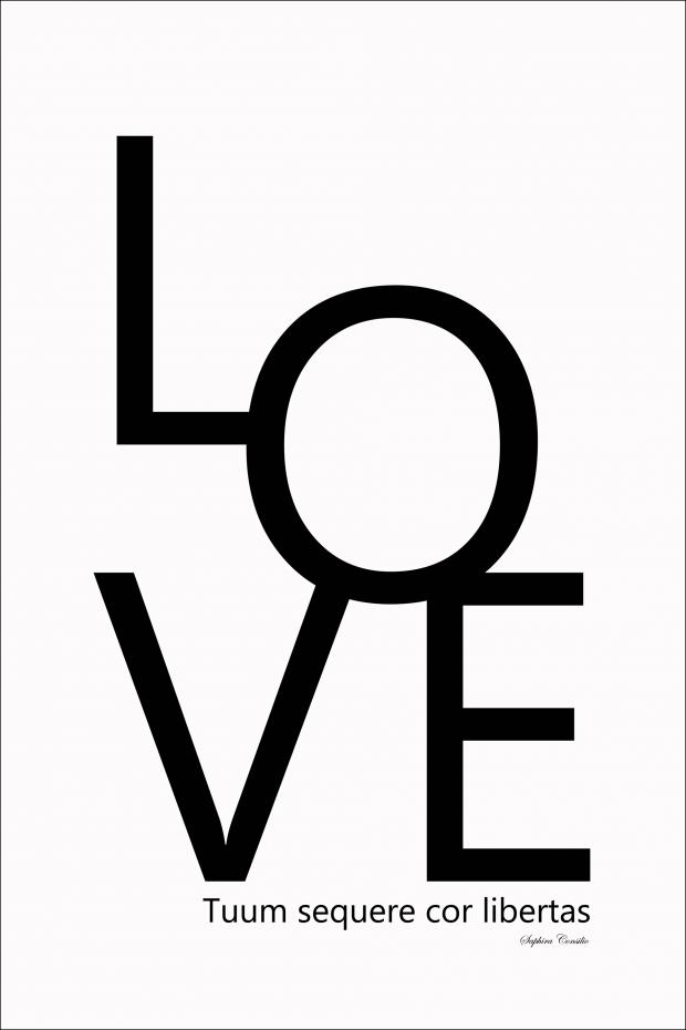 Bildverkstad Love text art Poster