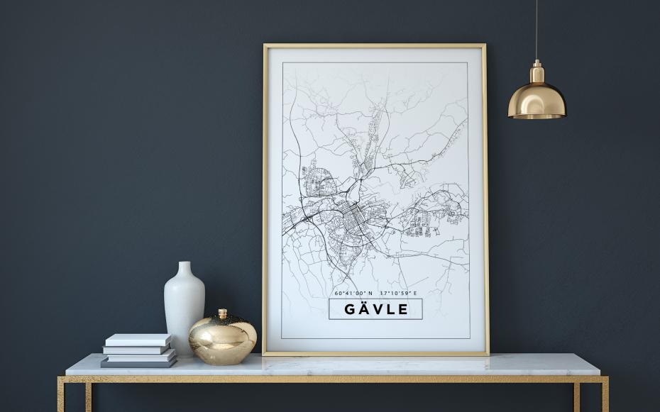 Bildverkstad Map - Gvle - White Poster