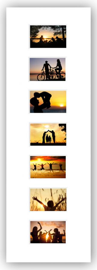Galleri 1 Passe-partout Wit 33x95 cm - Collage 7 Foto's (9x14 cm)