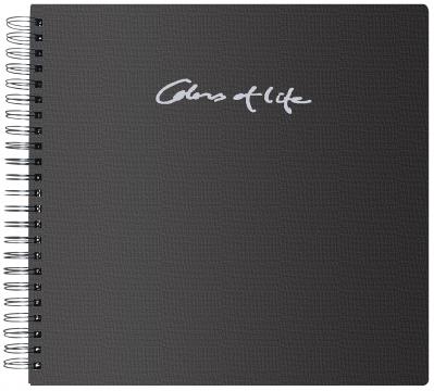 Burde Colors of Life Zwart - 24x23 cm (48 zwarte zijden / 24 bladen)
