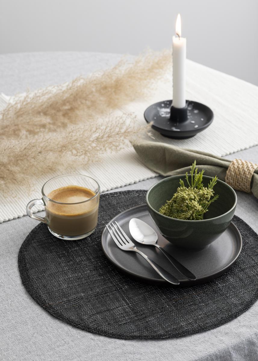 Dixie Placemat Linnena - Zwart 38 cm Ø