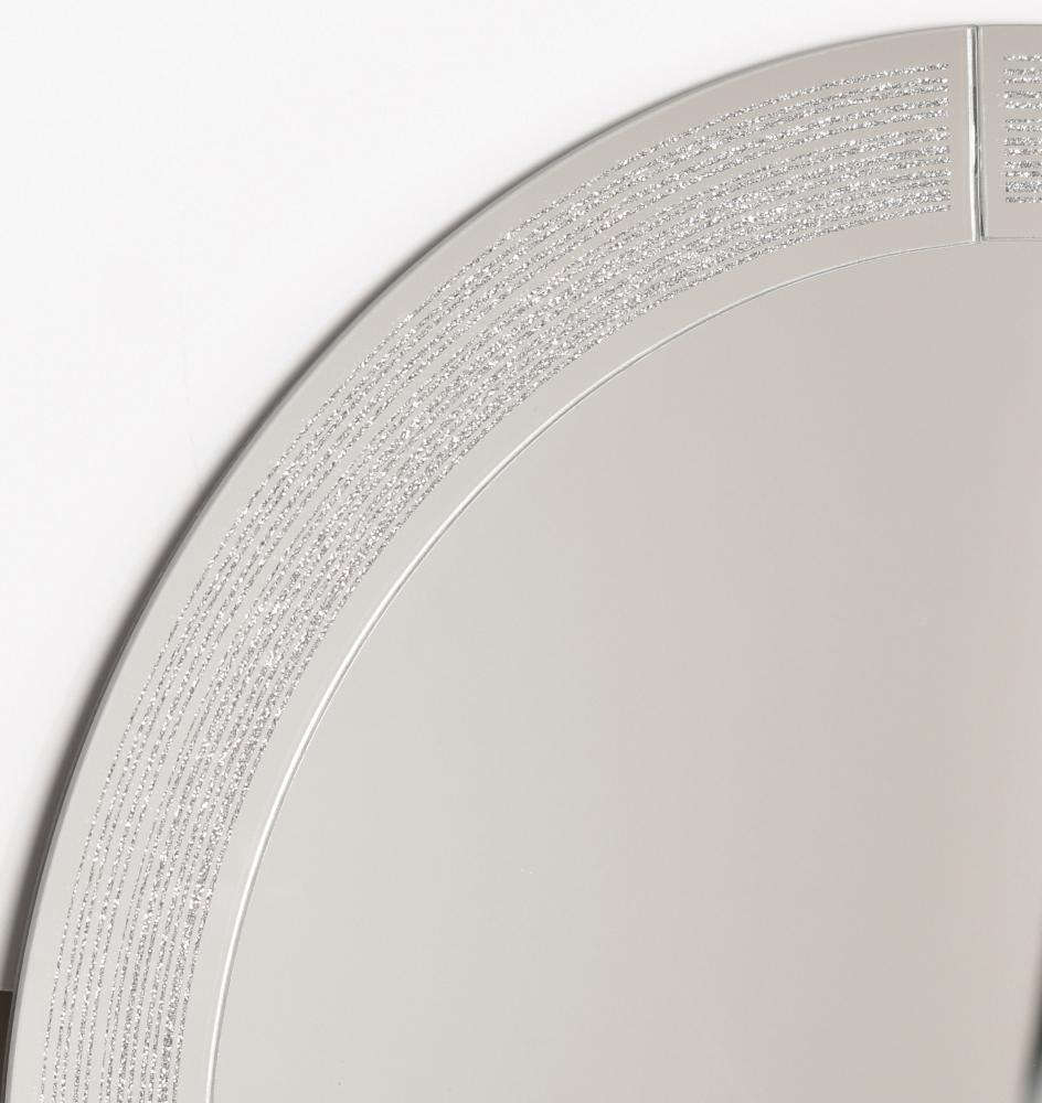 Innova Editions Spiegel Glitter Ascot Round Zilver 50 cm 