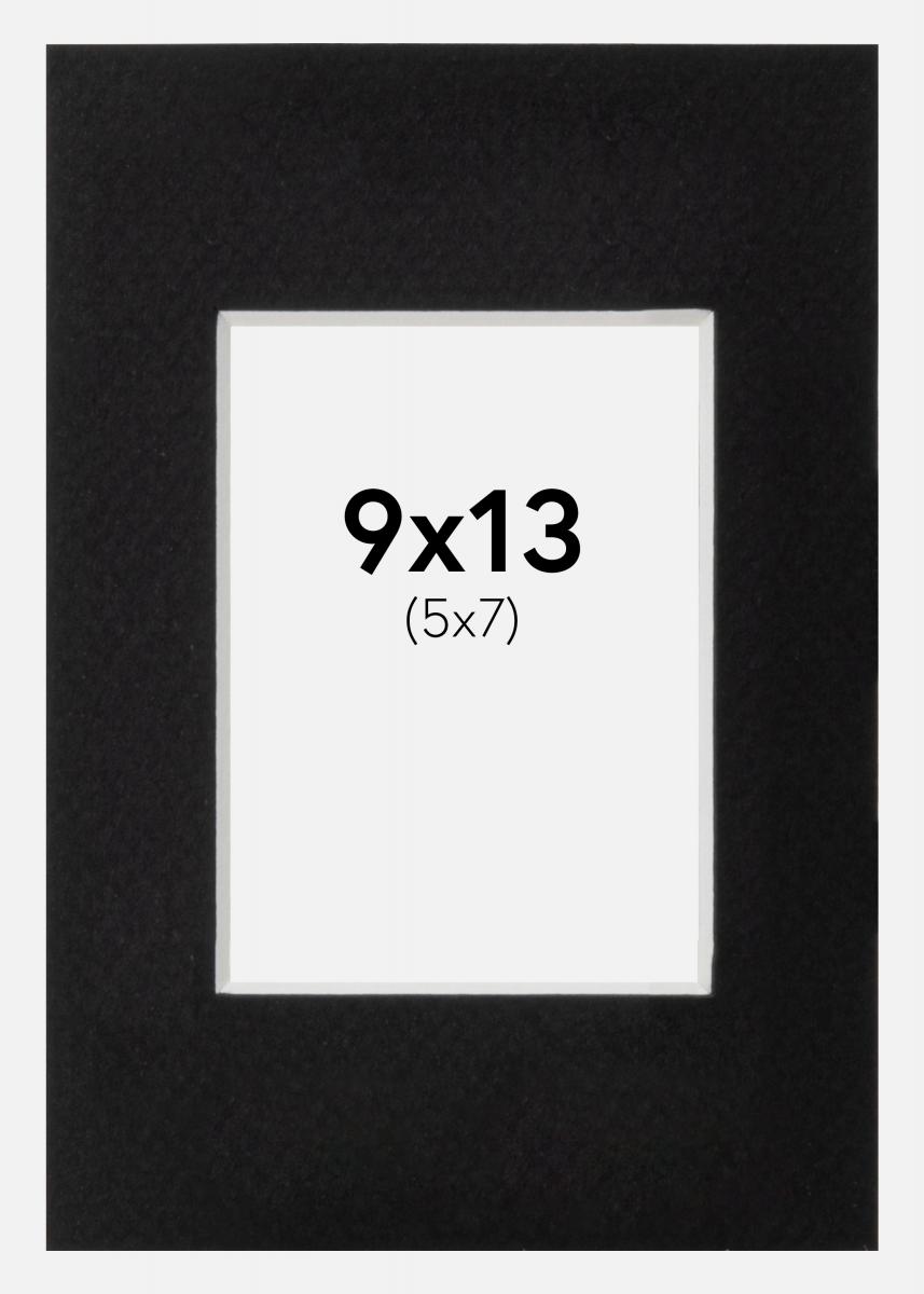 Galleri 1 Passe-partout Zwart (Witte kern) 9x13 cm (5x7)