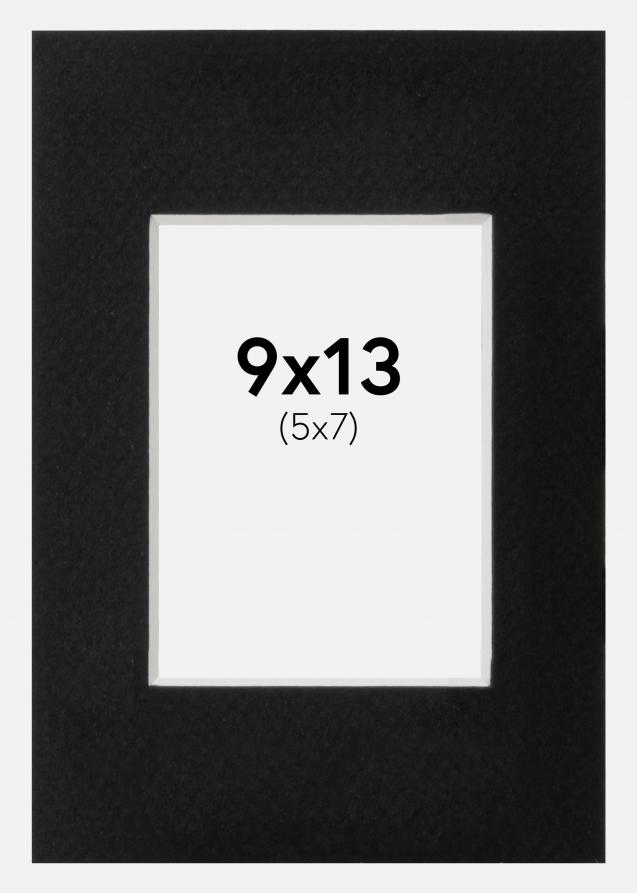Galleri 1 Passe-partout Zwart (Witte kern) 9x13 cm (5x7)
