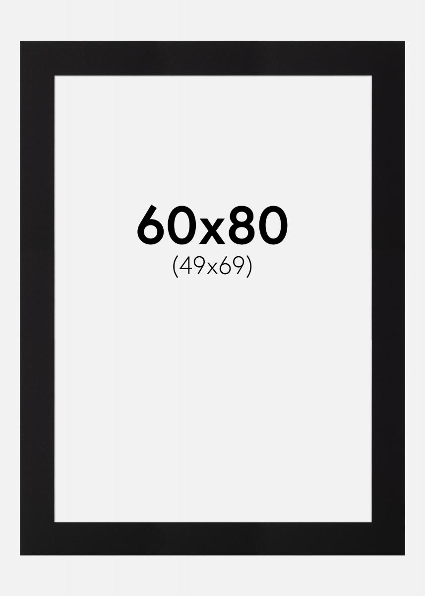 Galleri 1 Passe-partout Zwart (Witte kern) 60x80 cm (49x69)