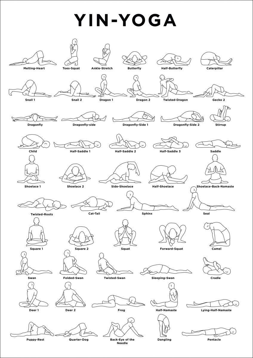 Lagervaror egen produktion Yoga - White Poster