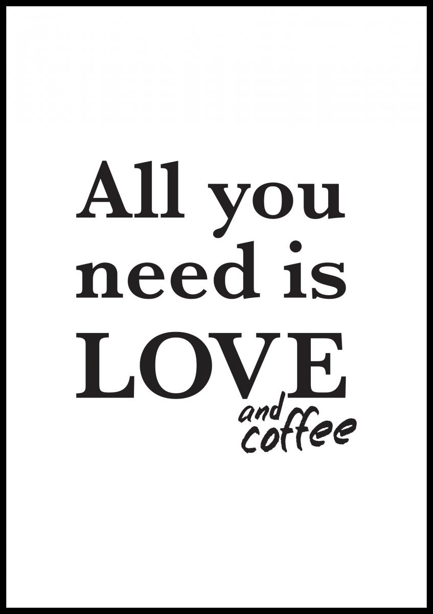 Bildverkstad Love and coffee Poster