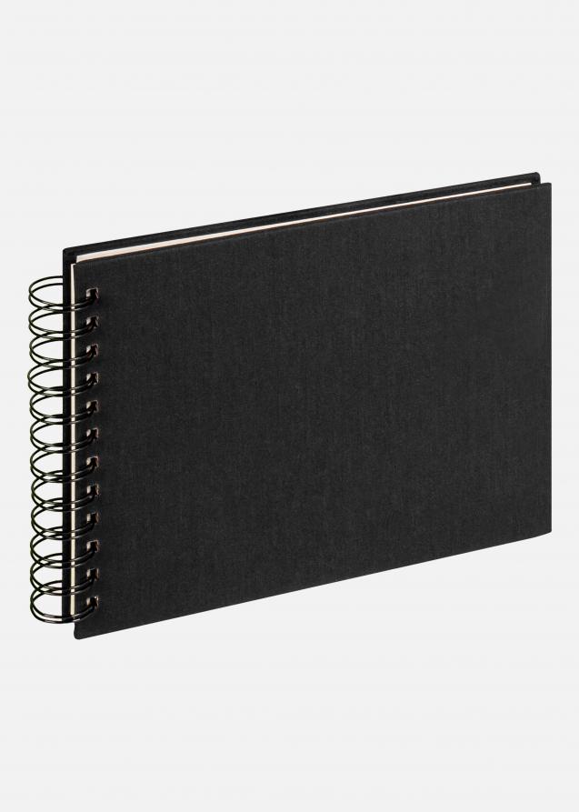 Walther Cloth Spiraalalbum Zwart - 19,5x15 cm (40 Zwarte zijden / 40 bladen)