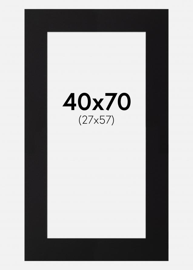 Galleri 1 Passe-partout Zwart (Witte kern) 40x70 cm (27x57)