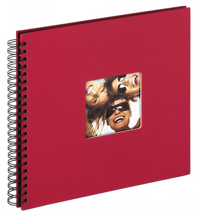 Walther Fun Spiraalalbum Rood - 30x30 cm (50 Zwarte zijden / 25 bladen)