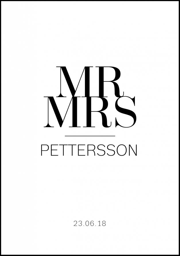 Personlig poster Mr & Mrs