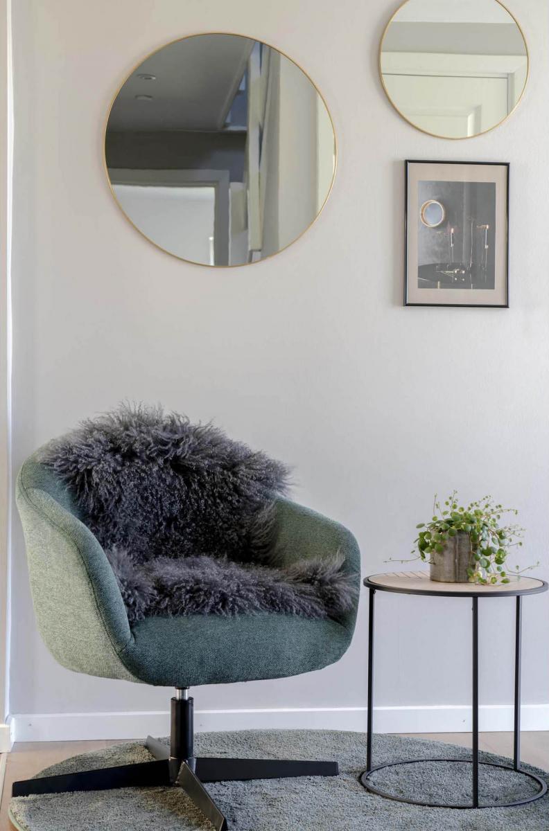 House Nordic Bijzettafel Bergamo 40x40 cm - Zwart