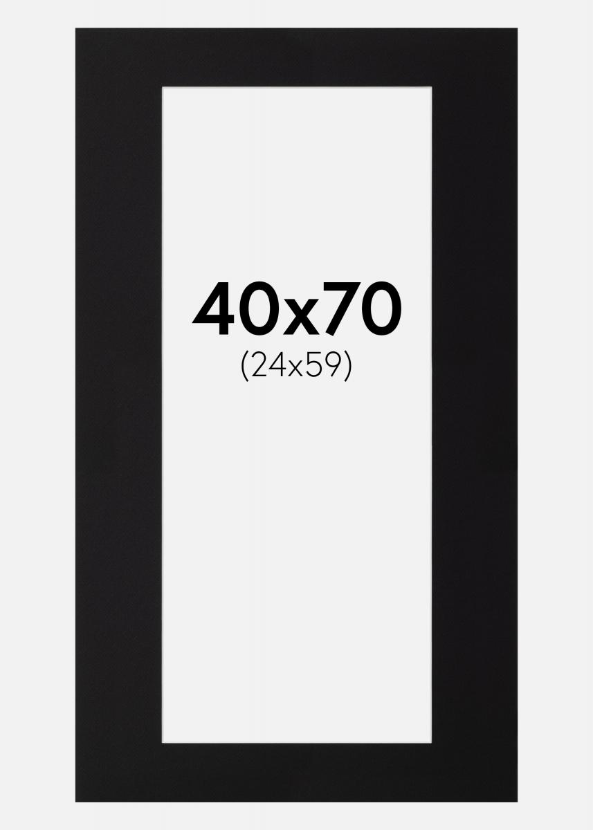 Galleri 1 Passe-partout Zwart (Witte kern) 40x70 cm (24x59)