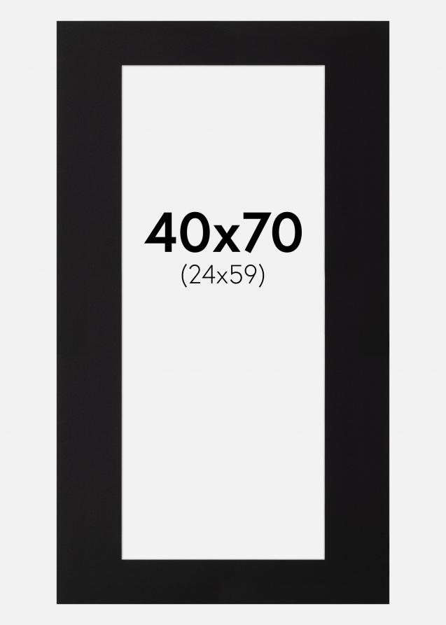 Galleri 1 Passe-partout Zwart (Witte kern) 40x70 cm (24x59)