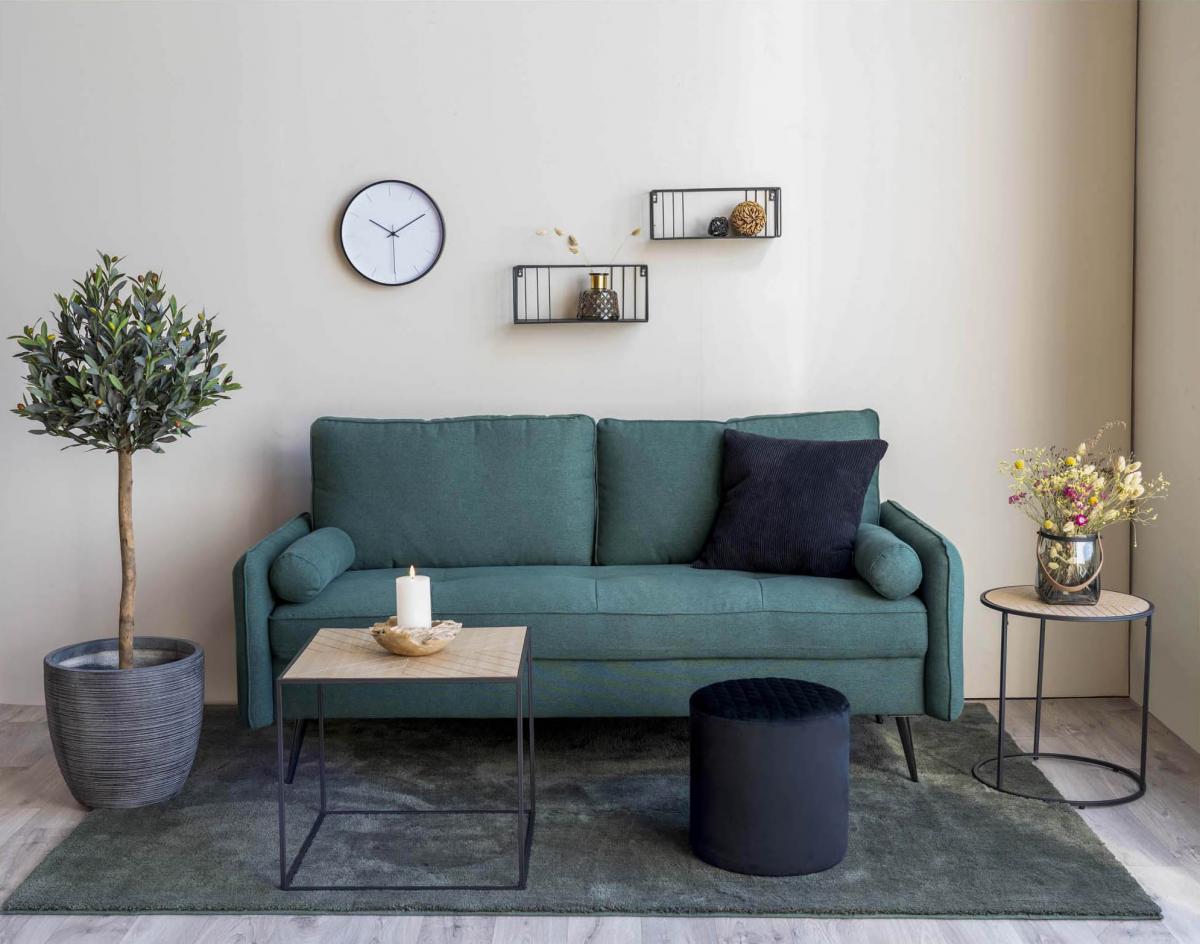 House Nordic Bijzettafel Bergamo 40x40 cm - Zwart