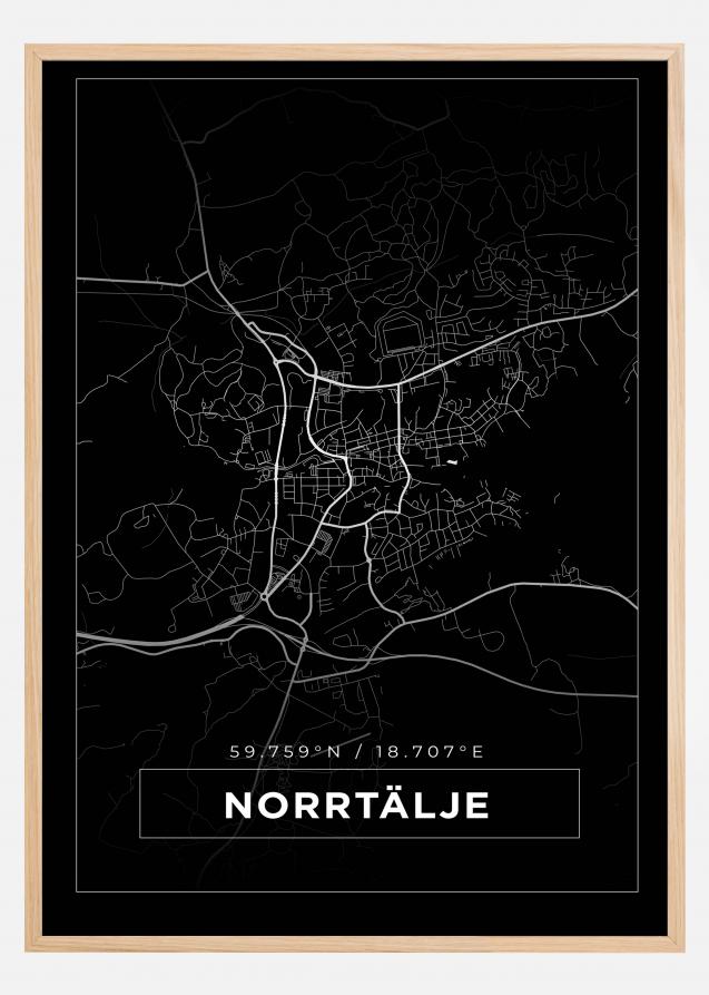 Bildverkstad Map - Norrtälje - Black Poster