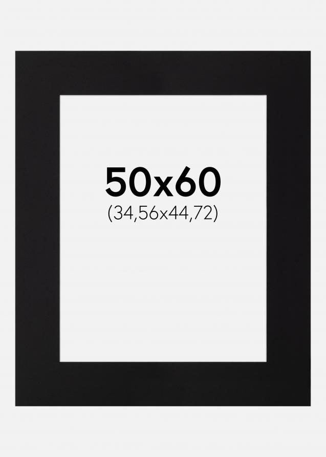 Galleri 1 Passe-partout Zwart (Witte kern) 50x60 cm (34,56x44,72)