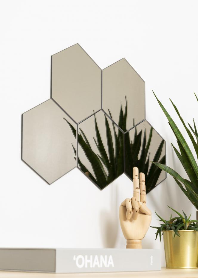 KAILA KAILA Spiegel Hexagon Dark Bronze 18x21 cm - 5-pack
