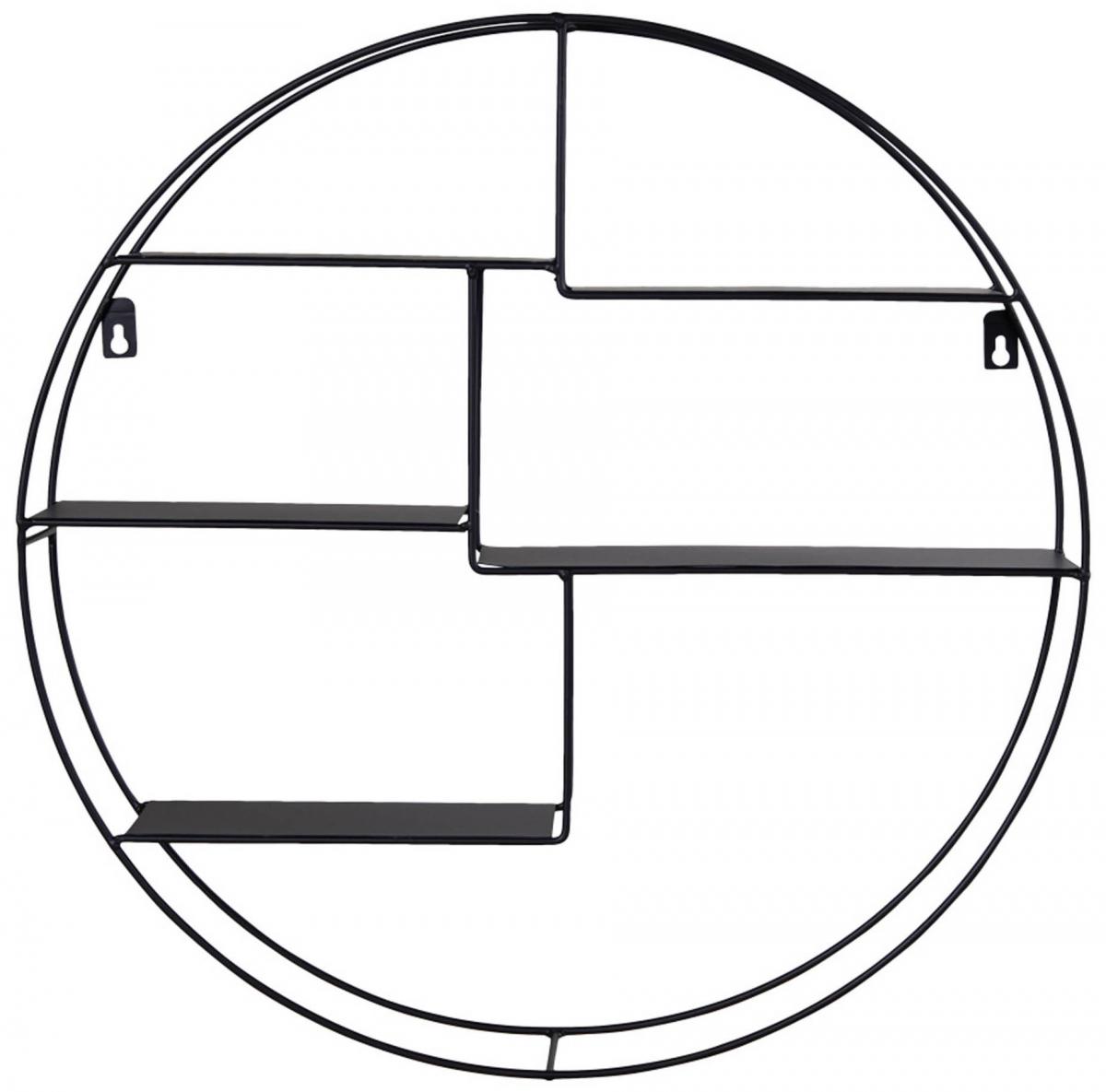 House Nordic Wandplank Genk 47,5 cm Ø - Zwart