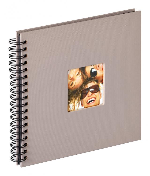 Walther Fun Spiraalalbum Grijs - 26x25 cm (40 Zwarte zijden / 20 bladen)