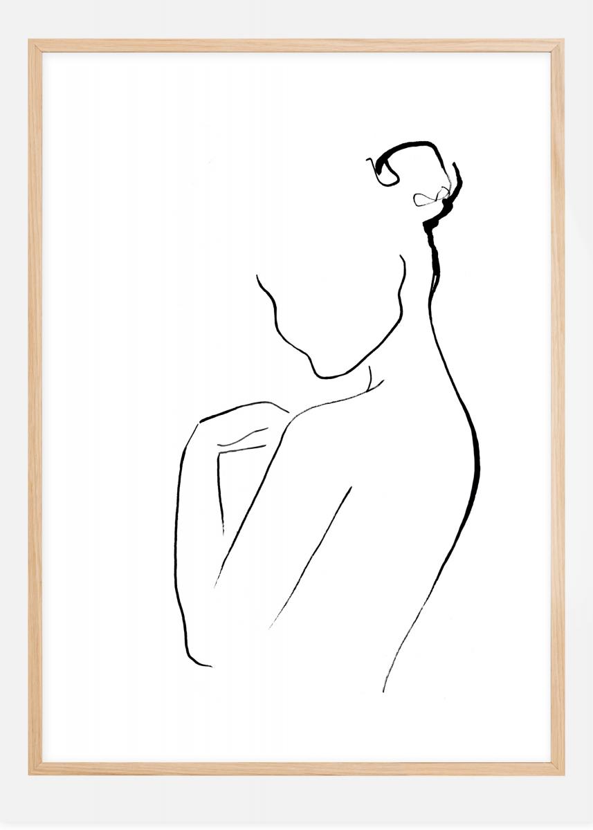 Cora konst & illustration Woman In Ink Poster