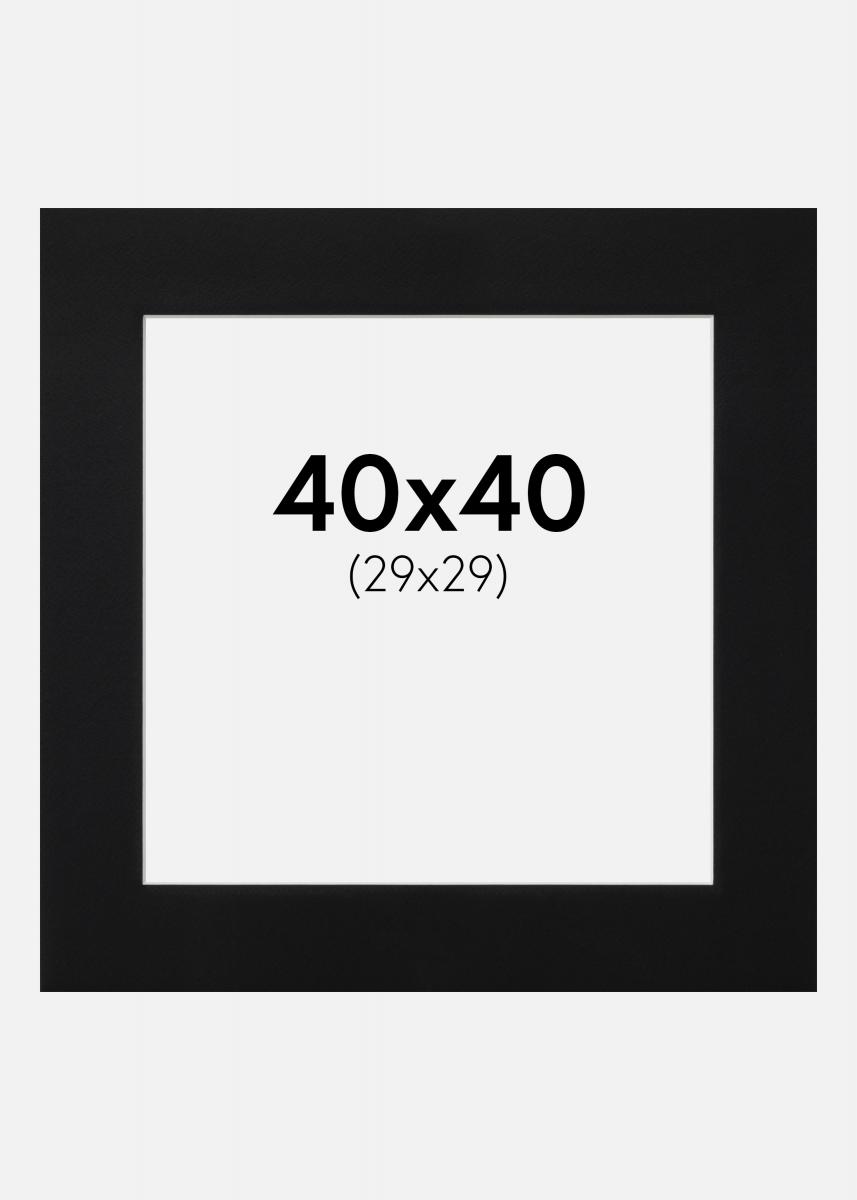Artlink Passe-partout Zwart Standaard (Witte kern) 40x40 cm (29x29)