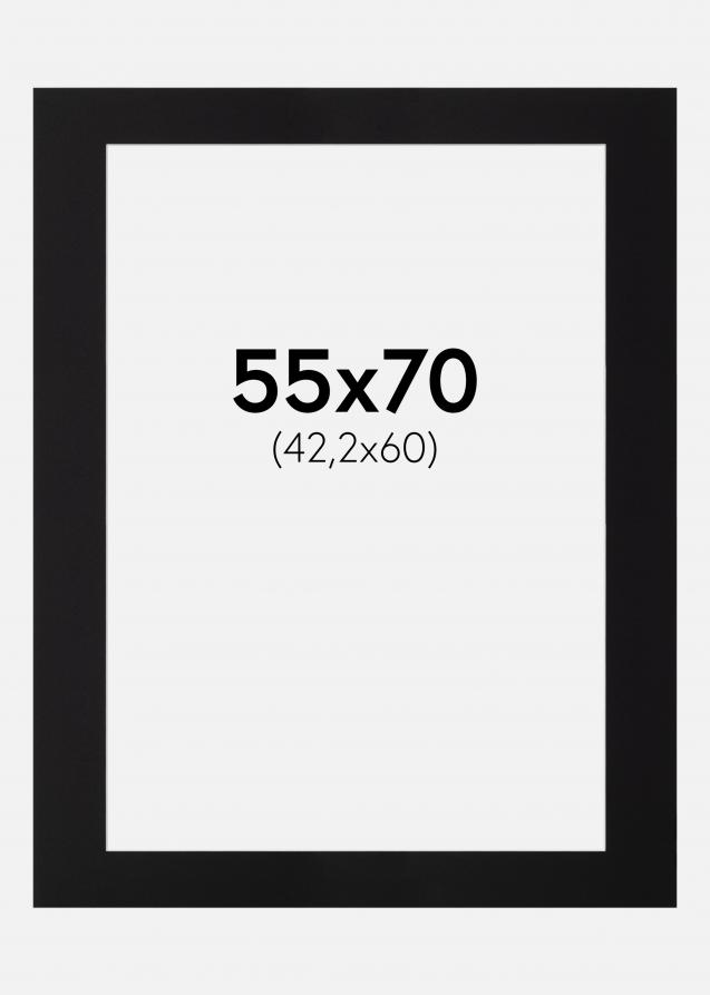 Galleri 1 Passe-partout Zwart (Witte kern) 55x70 cm (42,2x60)